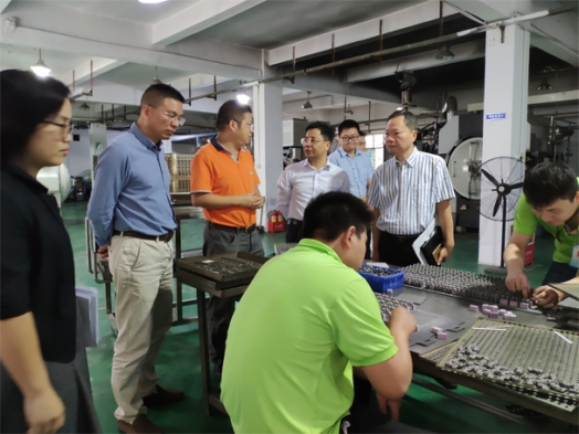 Guangming district leaders visit the company inspection research